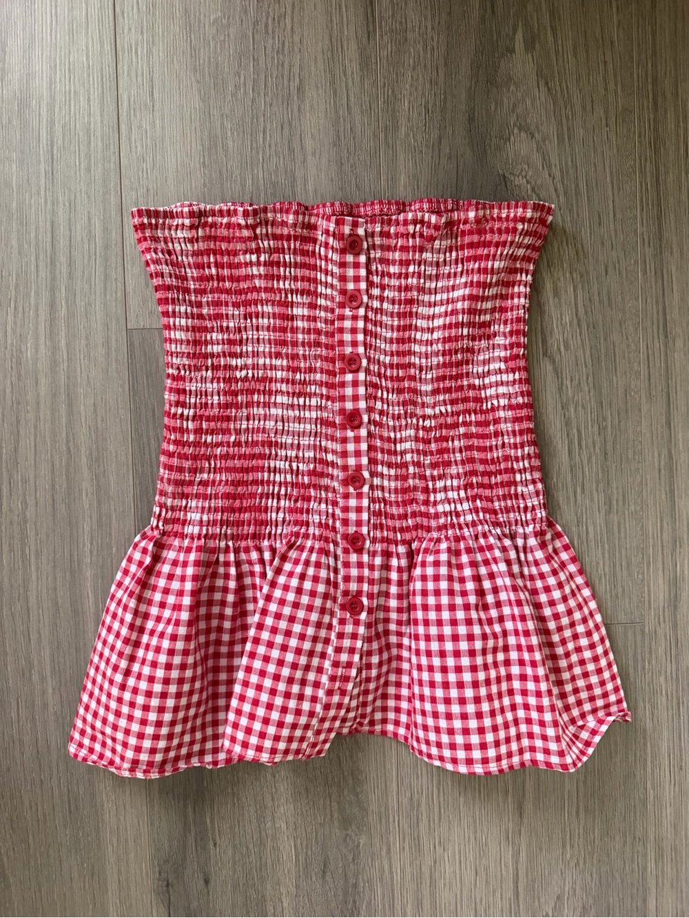 Red Gingham Top